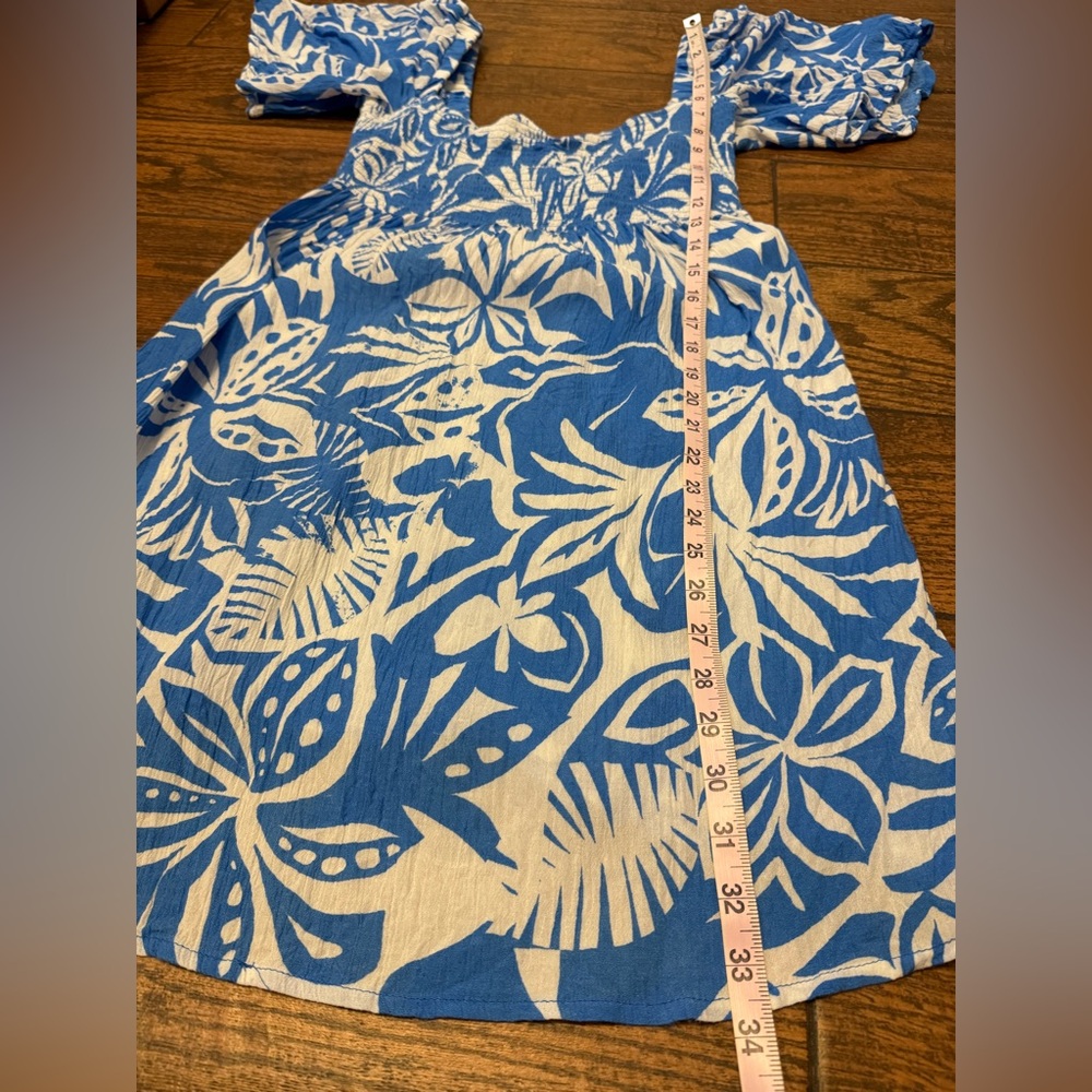 Roxy Hawaiian Tropical Print Swim Coverup Dress - Size Medium - Picture 6 of 11